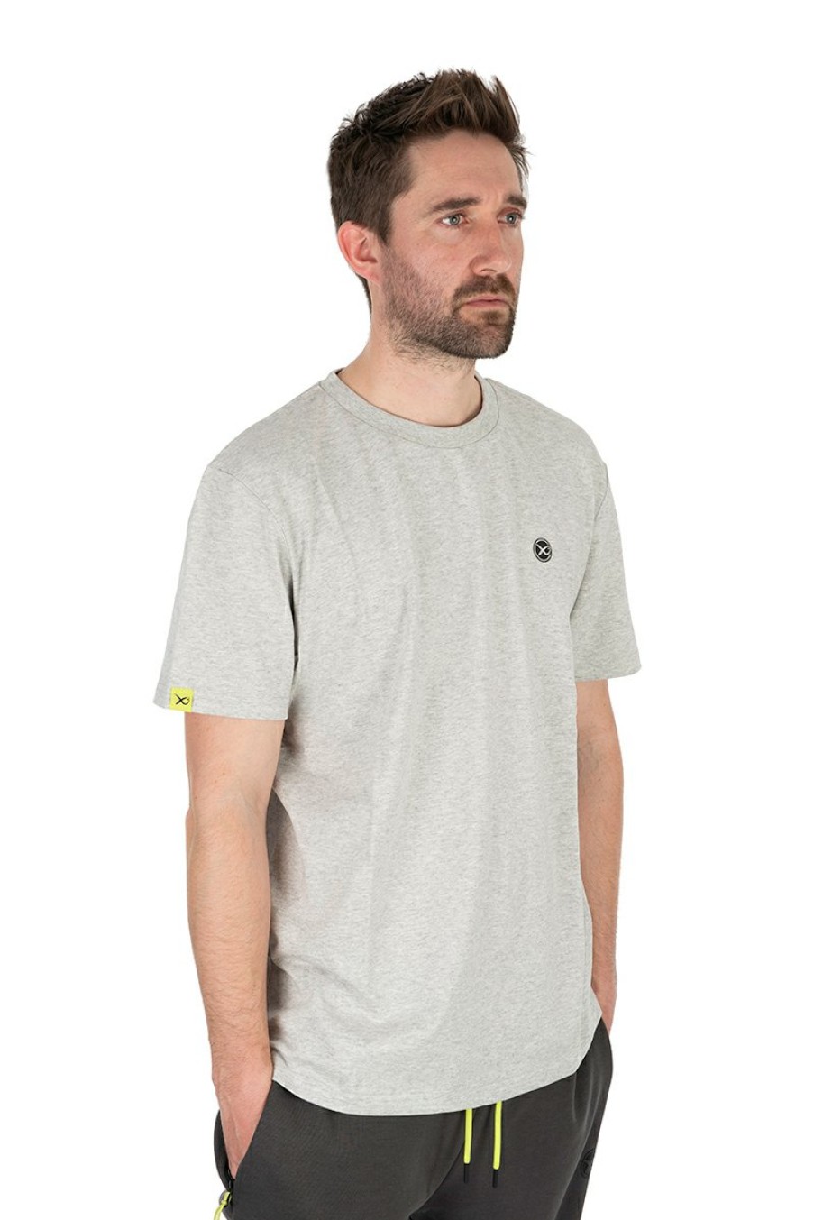 Clothing Matrix | Matrix Large Logo T-Shirt (Marl Grey / Lime)