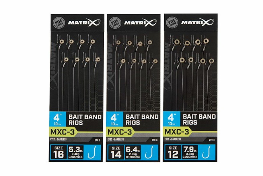 Hooks & Hooklengths Matrix | Matrix Mxc-3 Bait Band Rigs 10Cm/4Ins