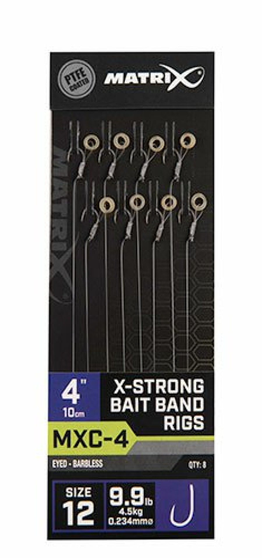 Hooks & Hooklengths Matrix | Matrix Mxc-4 X-Strong Bait Band Rigs 10Cm/4Ins