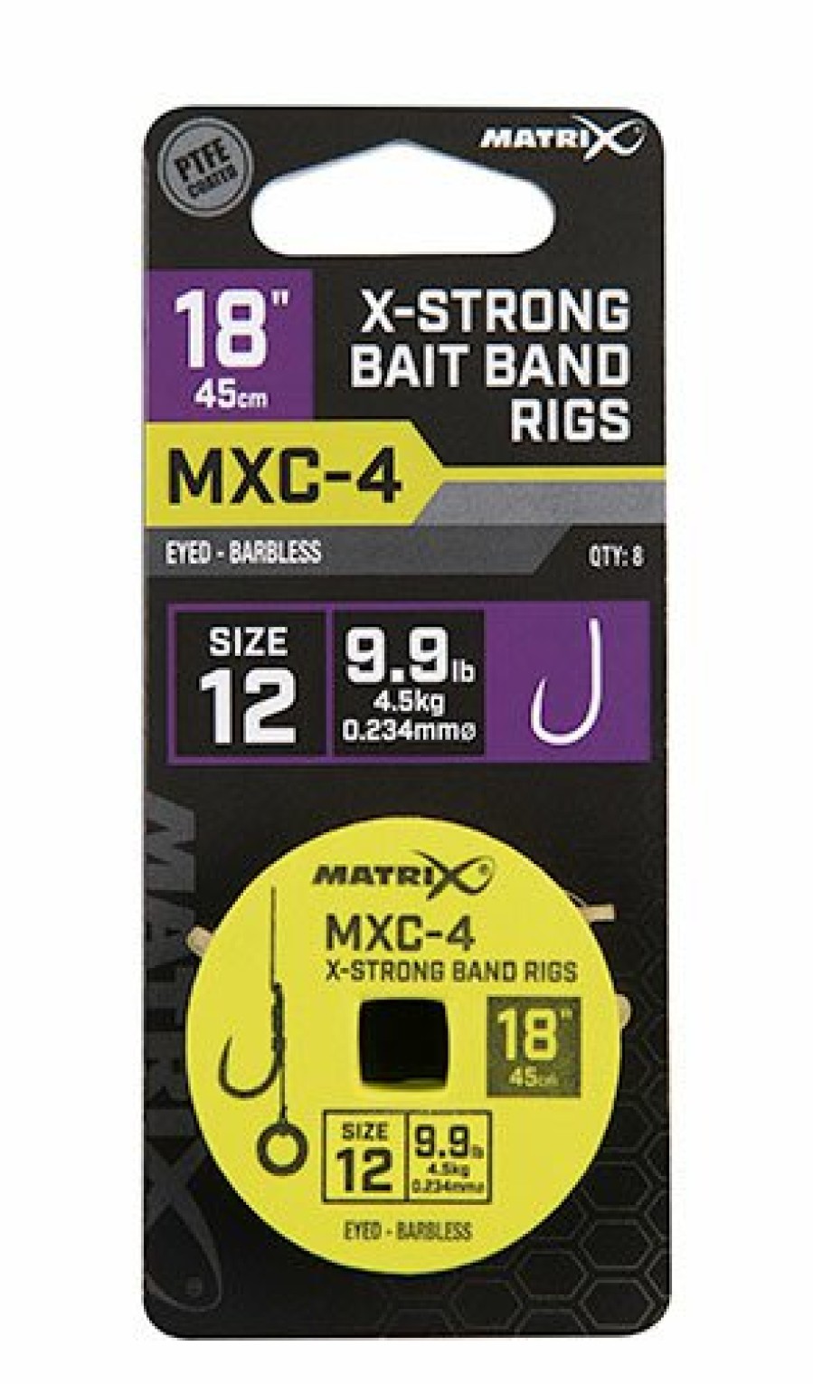 Hooks & Hooklengths Matrix | Matrix Mxc-4 X-Strong Bait Band Rigs 45Cm/18Ins